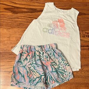 adidas Kids White and Multicolor Matching Set